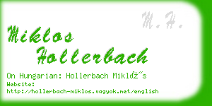 miklos hollerbach business card